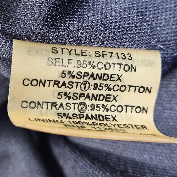 41 Hawthorn A Line Dress Blue White ColorBlock Stretch Lined Zip Womens Medium - Picture 5 of 6